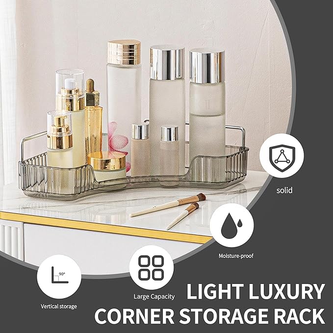 YCIA&DONE Corner Bathroom Counter Organizer, Makeup Organizer - Image 3