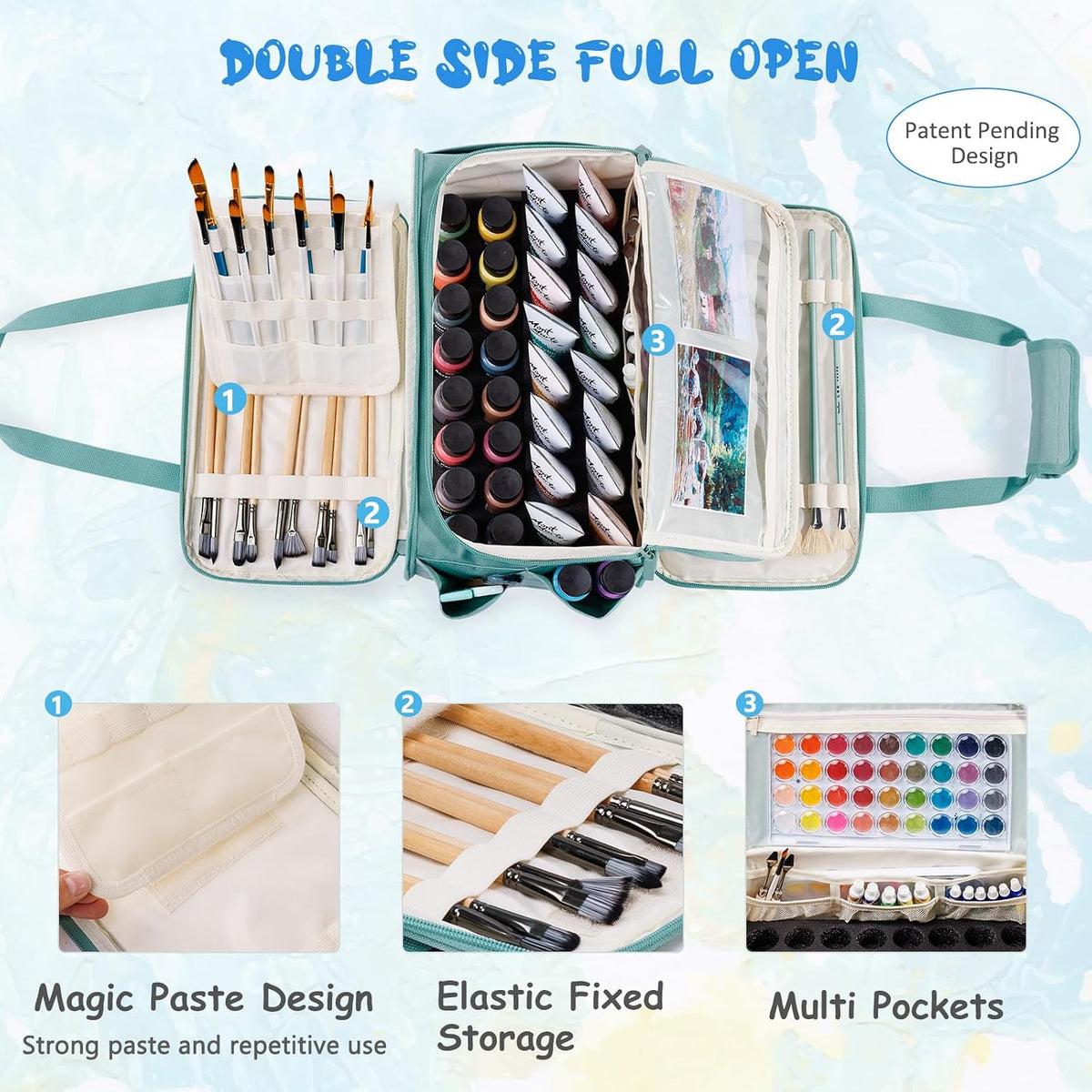 sfybyheart acrylic paint storage, craft organizer, art supply, close-up detail