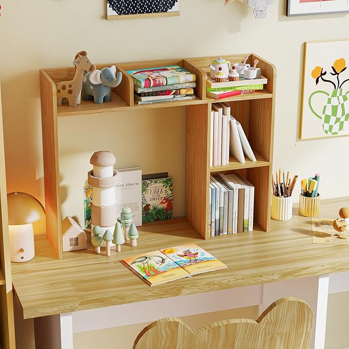 Tangkula Desktop Bookshelf, Countertop Storage Hutch - Image 5