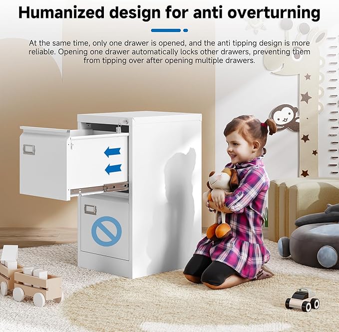 BYNSOE 2 Drawer File Cabinet - Image 9