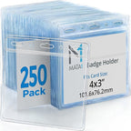 Mata1-USA Plastic Extra-Thick Horizontal Card Protector, Large Size No Zipper by Mata1
