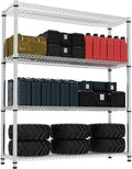 M MZG 4 Tiers Shelf 2640 lbs Steel Storage Shelving Utility Shelving Unit Steel