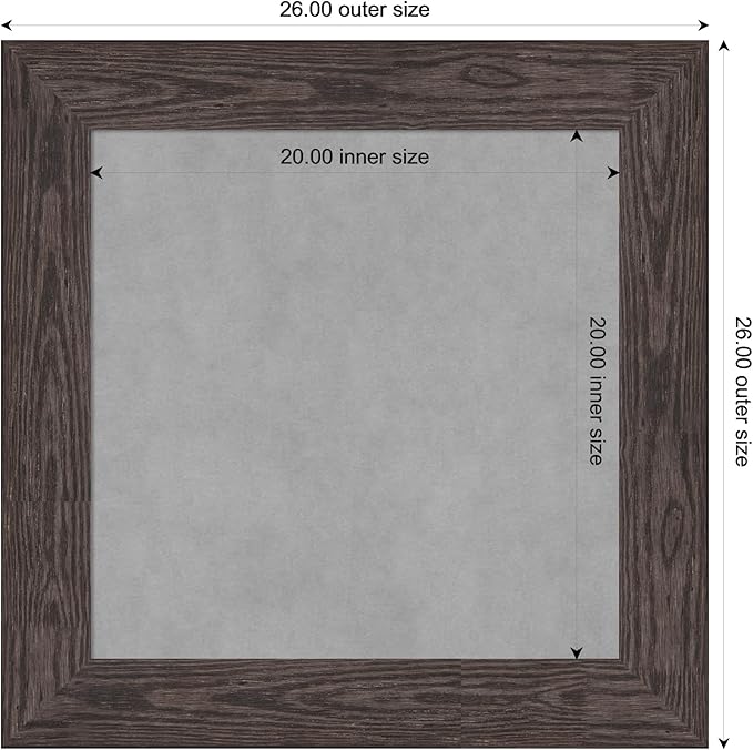 Amanti Art Black Framed Magnetic Board 26x26 Medium Vision Board - Image 3