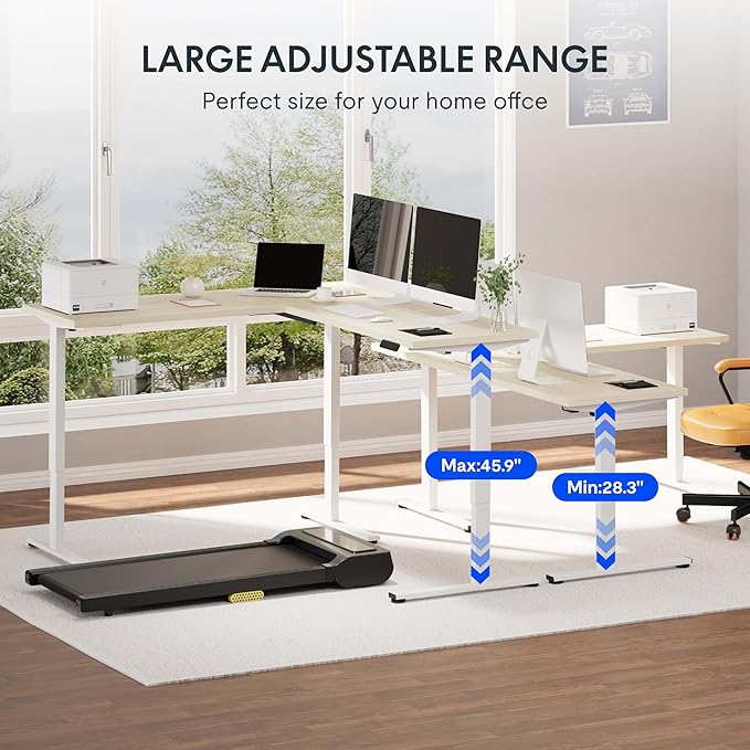 FLEXISPOT L Shaped Standing Desk, 63 x 55 Inch Electric Height Adjustable - Image 9