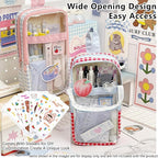 UINSUE Cute Pen case Adorable Bunny Transparent 3-Layer Large Capacity Pencil - Image 7
