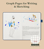 PAIBAS Graph Notebook for Women Men, 160 Pages Grid Paper, Graphing Notebooks - Image 3