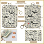 bolimoss Bat Lanyard Wallet Badge Holder PU Leather RFID Keychain Wallet - Image 2