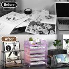 6 Tier Desk Organizer, Heavy-Duty Thick Metal Letter Tray Organizer, Large - Image 6