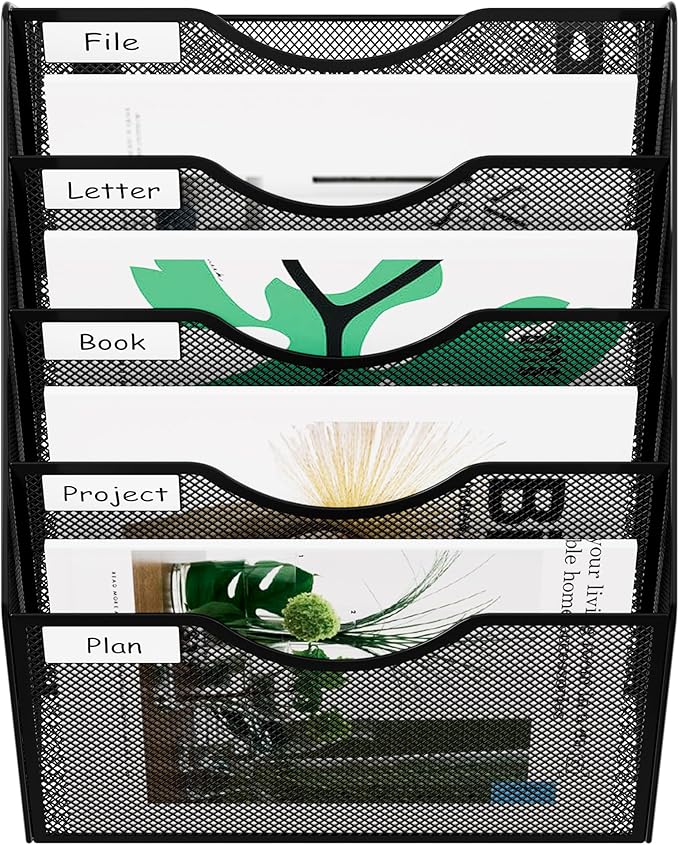 EasyPAG 5 Pocket Mesh Wall File Organizer, Hanging Paper Folder Holder - Image 7