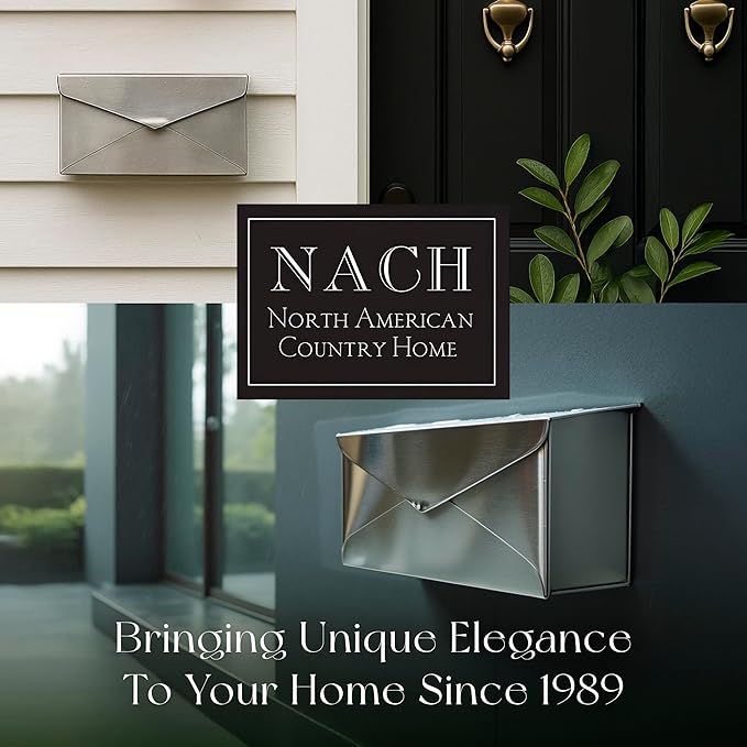 NACH Mailboxes for Outside Wall Mount, 12.5 x 5 x 10 inch, Stainless Steel Mail - Image 7