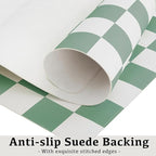 Ohocut Checkered Desk Mat, Large Cute Aesthetic Retro PU Leather Computer - Image 7