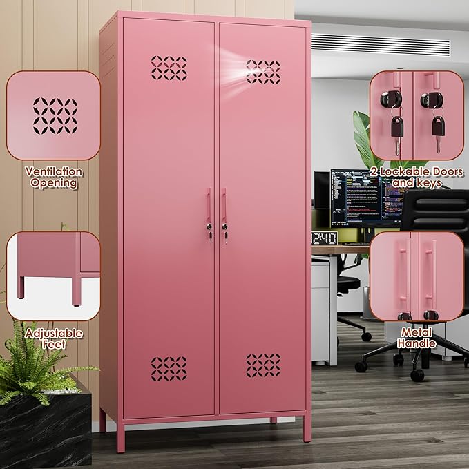 SUPEER 2 Doors Metal Storage Locker - Image 7