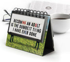 Genuine Fred Daily Marquee Desktop Flipchart, 52 Witty Signs, Fun & Functional Desk Accessories for Home or Office, Funny Gift for Coworkers, Office Gifts