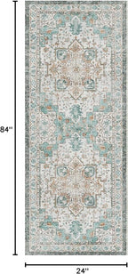 GENIMO 2x7 Runner Rugs for Hallway, Machine Washable Non Slip Vintage Rugs - Image 2