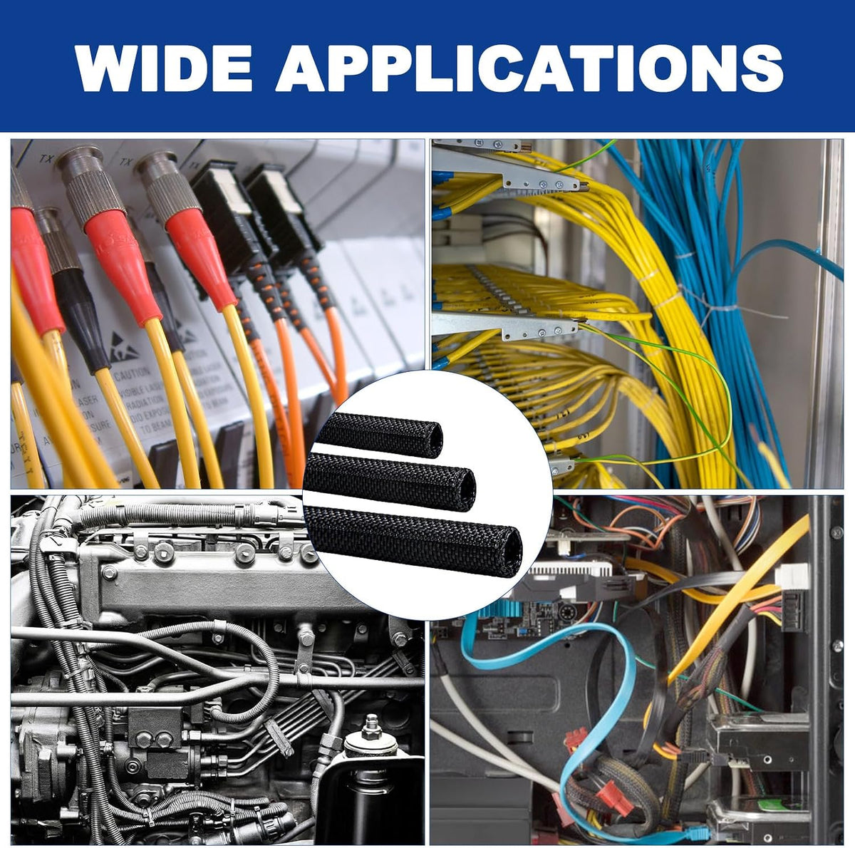 Split-Sleeve Wire Loom for High-Temperature Automotive Harness and Home Cable...