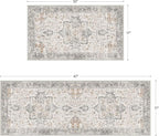 GENIMO Runner Rug 2PCs, Machine Washable Non Slip Vintage Hallway Runner Rug - Image 2