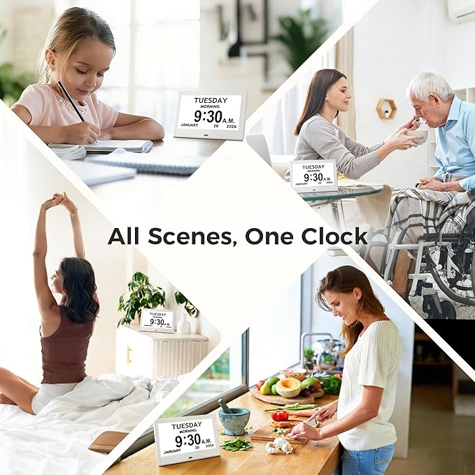 7'' Digital Clock, Dementia Clock - Image 8