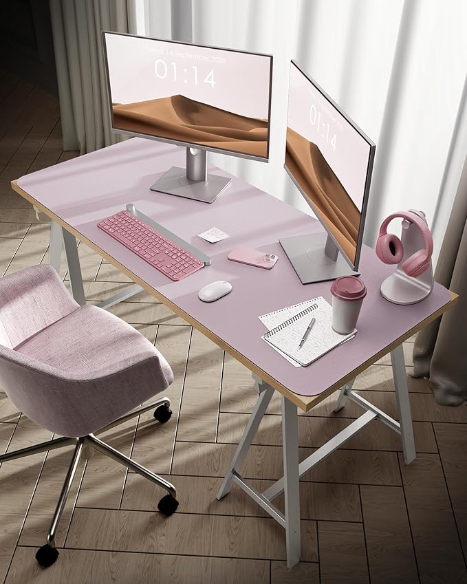 YSAGi Leather Desk Pad Protector, Office Desk Mat, Large Mouse Pad, Non-Slip PU - Image 2