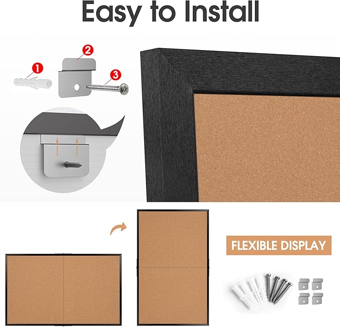 Board2by Extra Large Cork Bulletin Board 72" X 48", Foldable Notice Pin Board - Image 7