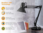 bostitch office vlf100d swing arm desk lamp, metal on a desk or shelf