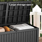 TARKARI 180 Gallon Lockable Resin Deck Box, Waterproof & UV-Resistant Outdoor - Image 6