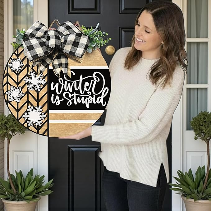 Wood front door sign Wood sign Home decor Welcome sign Sign - Image 3