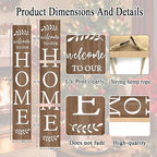 Welcome Sign for Front Porch, Farmhouse Vertical Outdoor Porch Decorations for - Image 5