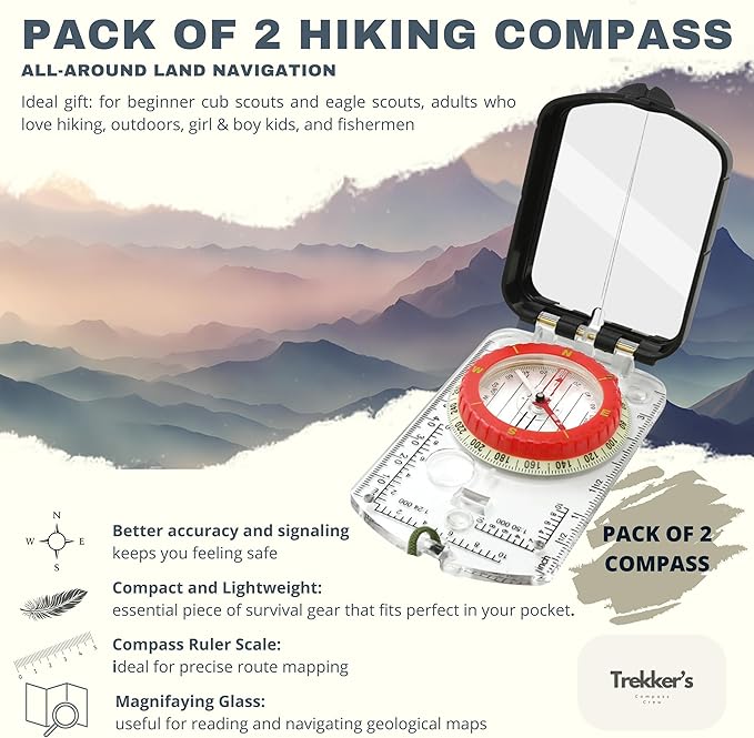 Trekker's Compass Crew Professional Military Lensatic Compass - Image 3