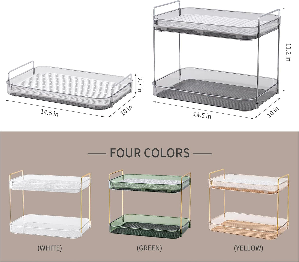 Coffee Bar Accessories, Station Organizers,Large Capacity Storage with Drain ...