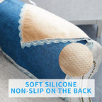 MINJIATEX Couch arm Covers, Non-Slip lace Sofa arm Cover Set of 2 Washable Sofa - Image 3