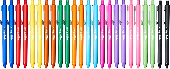 Amazon Basics Multi Colored Ballpoint Pens by AmazonBasics