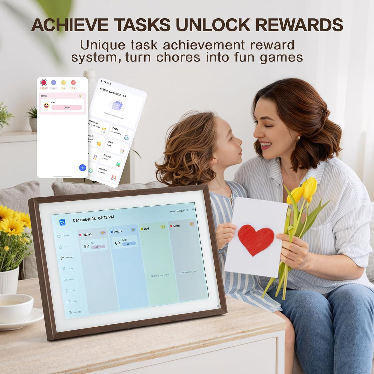 10.1 Inch Digital Calendar, Smart Electronic Calendar with HD Touch Screen - ...