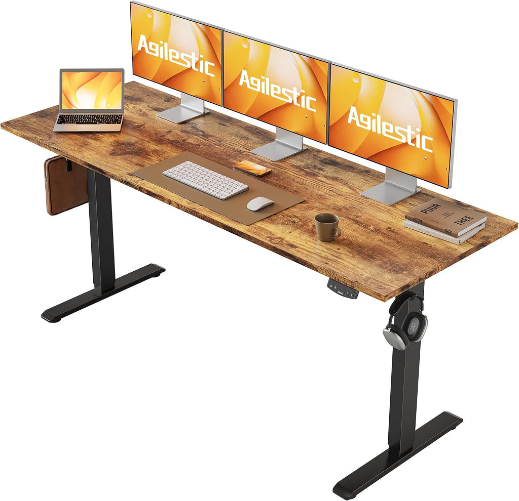 Agilestic Electric Standing Desk, Large 63 x 24 Inches Height Adjustable Desk