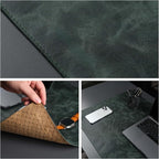 TORONATA Jersey Genuine Calfskin Leather Desk Pad, Office Desk Mat - Image 6