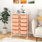 LDAILY 10 Drawer Rolling Cart, Storage Cart Organizer on Wheels, Drawer Cart - Image 8