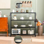 HCHQHS Bookshelf, 4-Tier Industrial Bookcase, Freestanding Tall Bookshelves - Image 4