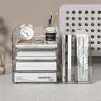 FANXIYQ 4-Tier Brown Acrylic Paper Tray Organizer - Image 4