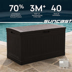 Suncast 80-Gal. Waterproof Resin Large Outdoor Patio Deck Box - Image 7