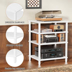 LELELINKY 4-Tier AV Media Player Stand, Stereo Stand, Modern Audio Shelf - Image 5
