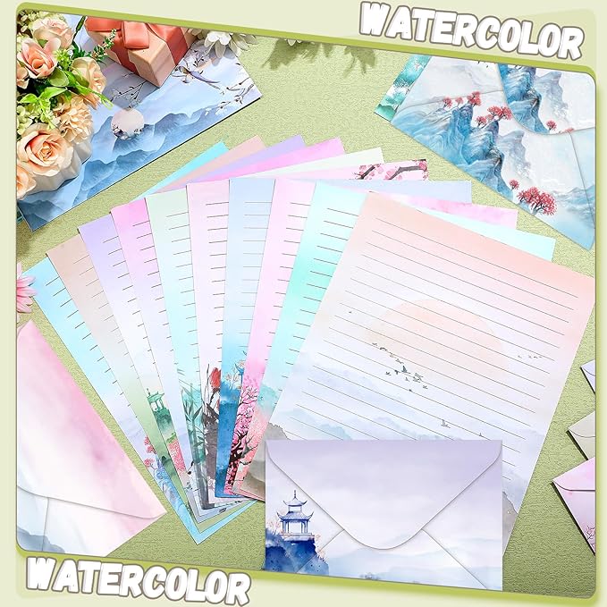 TaoBary 160 Pcs Stationery Paper Set 50 Double Sided Stationery Papers - Image 2