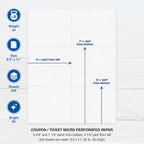 printworks professional perforated paper for tickets, coupons, certificates, close-up detail