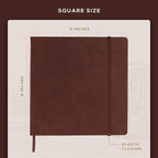 Beechmore Books Square Sketchbook – 8x8 Premium Vegan Leather Bound Large - Image 3