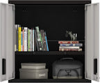 floating garage storage cabinet - heavy-duty wall mount, side view