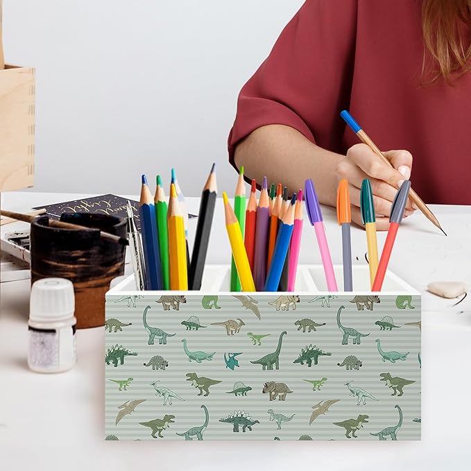 QZQE Dinosaur Gifts Pen Pencil Holder Organizer - Image 2