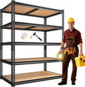 roomfave garage shelving heavy duty, 5 tier,72" h, main product view