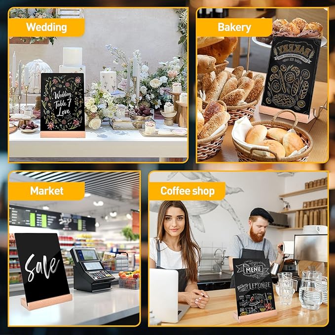 Pintuson 4 Pack Mini Chalkboard Signs - Image 7