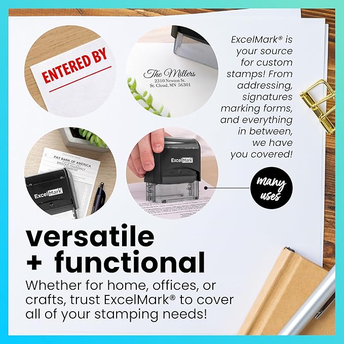 ExcelMark Custom Stamp – Clear & Crisp Impressions – Personalized Self-Inking - Image 8