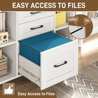 Vabches File Cabinet with 3 Drawers, Farmhouse Lateral File Cabinet Fits Files - Image 4