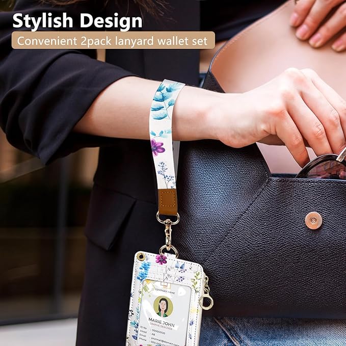 bolimoss 2-in-1 ID Badge Holder & Lanyard Wallet - Image 4
