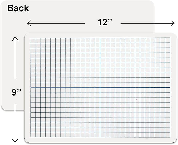 Dry Erase XY Axis Graph Lap Boards 9”X12” - Image 6